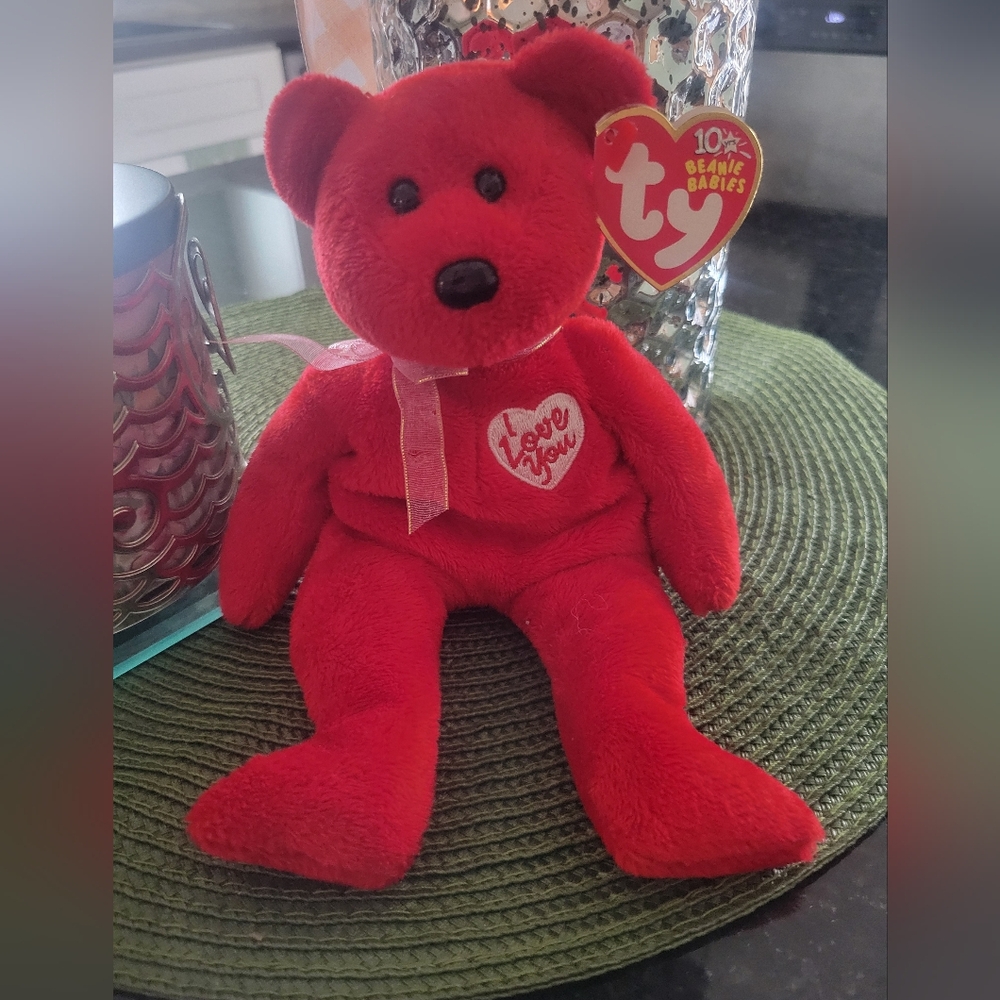 SECRET 'I LOVE YOU' Bear 2003 TY Beanie Baby